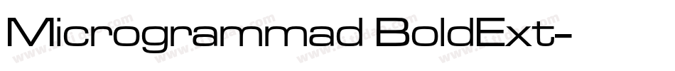 Microgrammad BoldExt字体转换